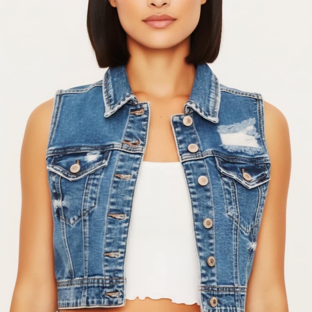 Blue Denim Vest